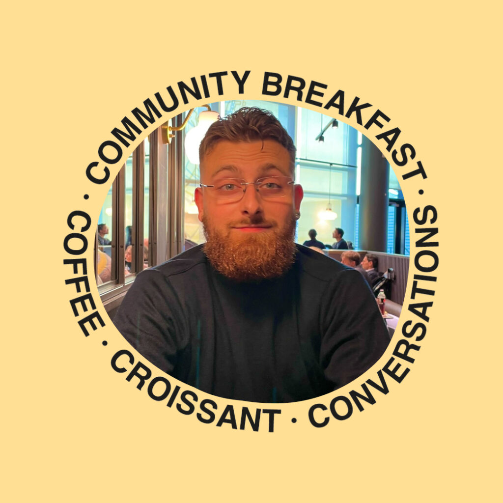 Kristos speaking at this weeks Community Breakfast at Republikken