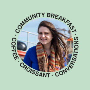 Christine Hebert at Republikken Community Breakfast.