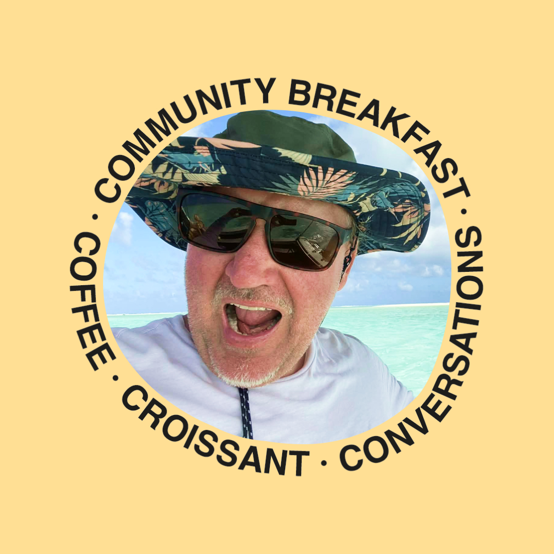 Mikkel Fjelding, dive instructor presenting at our community breakfast