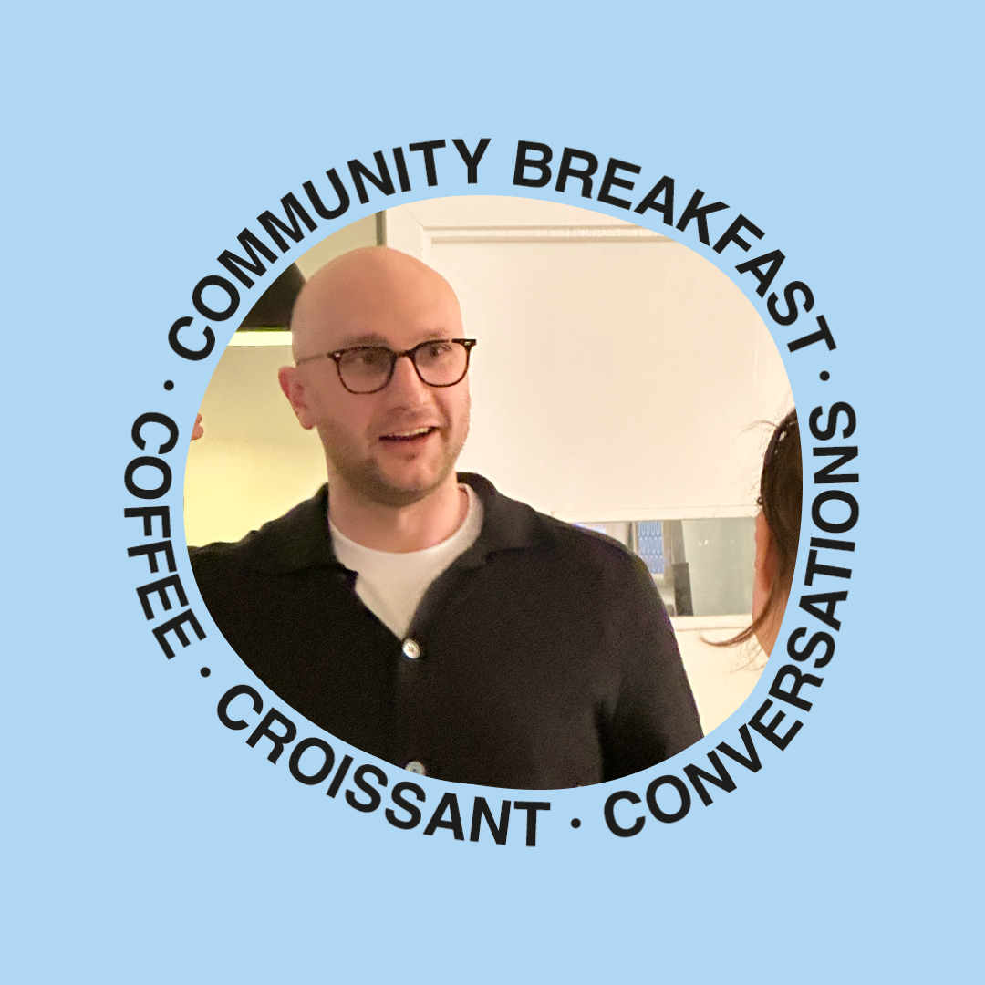 Christophe from Posthog at Republikken Community Breakfast.