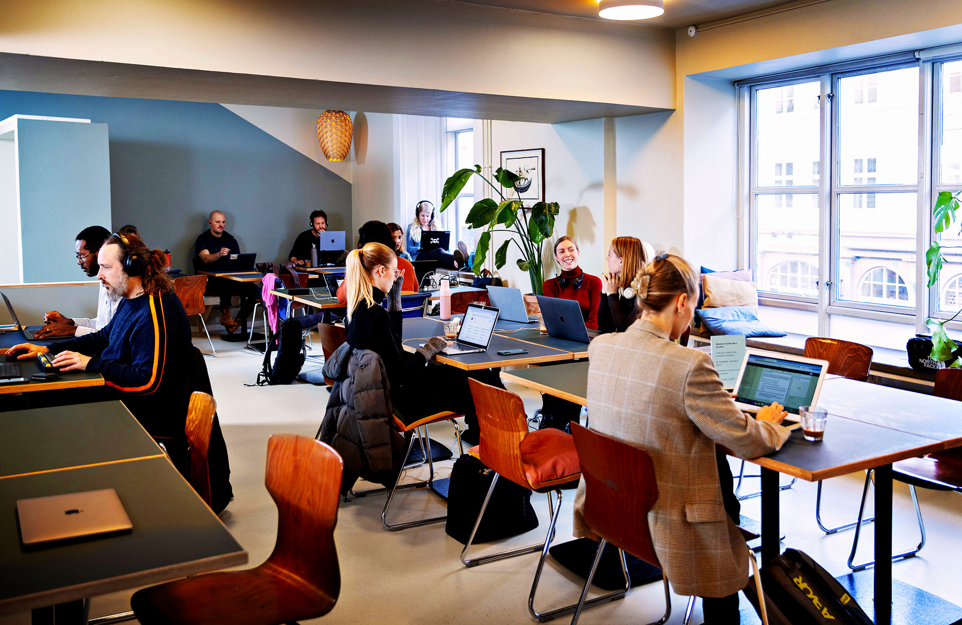 Photo of people working in the Coworking Café are of Republikken